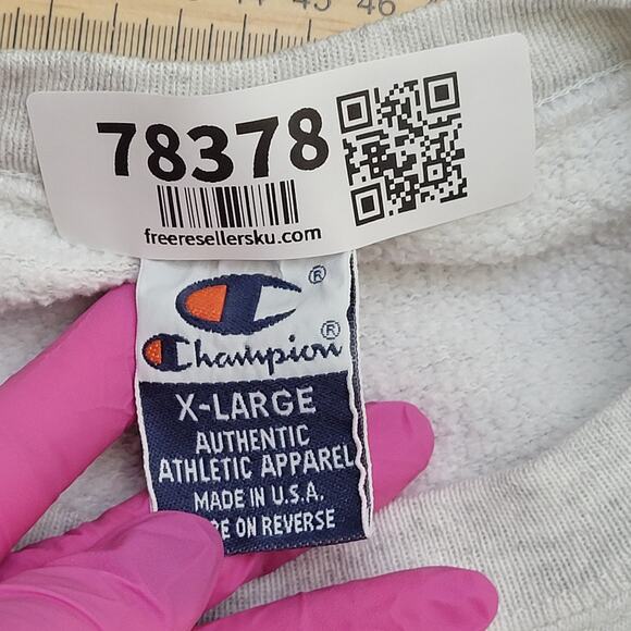 Vintage 90s Mather High-School Champion Sweatshirt XL 24x27 USA Boxy Baggy - Picture 12 of 13